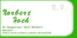 norbert hoch business card